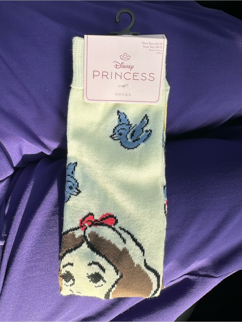 New Disney Princess Crew Socks Trio - Cinderella, Tiana & Snow White - Picture 7 of 11